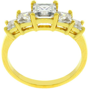 5-Stone Anniversary Ring in Goldtone