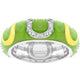 Apple Green Enamel Horseshoe Ring