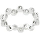 Bezel Set Clear CZ Eternity Band