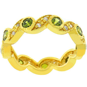 Olive Leaves Eternity Ring