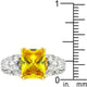 Yellow Cubic Zirconia Fashion Ring