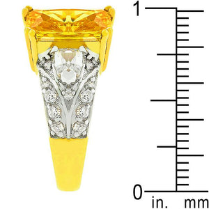 Yellow Cubic Zirconia Fashion Ring