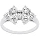 Round Cubic Zirconia Cluster Ring