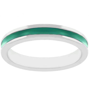 Green Enamel Eternity Ring