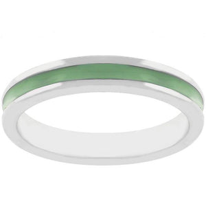 Olive Green Enamel Eternity Ring