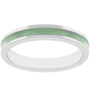 Light Green Enamel Eternity Ring