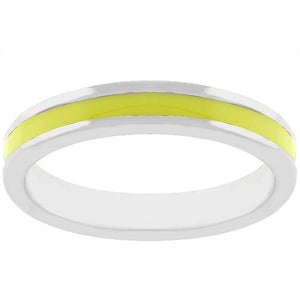 Yellow Enamel Eternity Ring