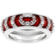 Garnet Enamel Ripple Ring