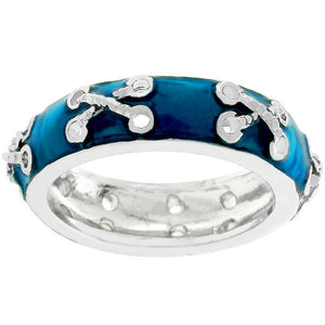 Laced Enamel Eternity Band