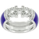 Purple Enamel Cubic Zirconia Ring