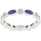 Purple Link Enamel Stacker Ring