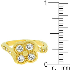 Cubic Zirconia Clover Ring