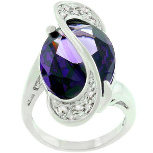 Pave Amethyst Purple Orbit Ring