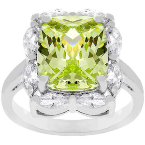 Marquise Framed Apple Green Ring