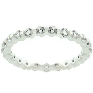 Silver Lace Eternity Band