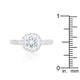 Solitaire Engagement Ring With Pave Halo