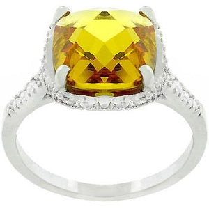 Rose-Cut Canary Ring