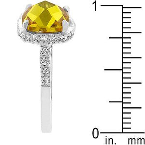 Rose-Cut Canary Ring