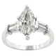 Rhodium Plated Marquise Centerpiece Ring