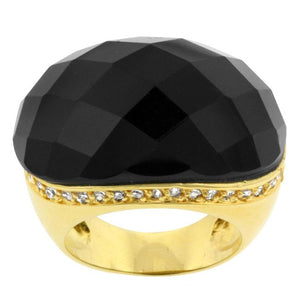 Black Beauty Faceted Onyx Ring