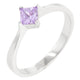 Classic Petite Lavender Purple Solitaire Ring