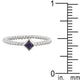 Twisted Petite Amethyst Solitaire Ring