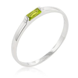 Peridot Petite Solitaire Ring