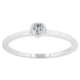 Clear Heart Solitaire Ring