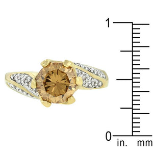 Champagne Twist Engagement Ring