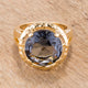 Smokey Cubic Zirconia Organic Ring