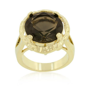 Brown Cubic Zirconia Organic Ring