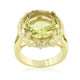 Yellow Cubic Zirconia Organic Ring