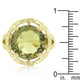 Yellow Cubic Zirconia Organic Ring