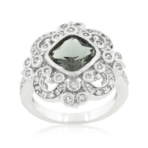 Elegant Smokey Crest Ring