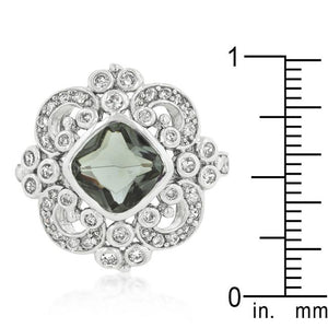 Elegant Smokey Crest Ring