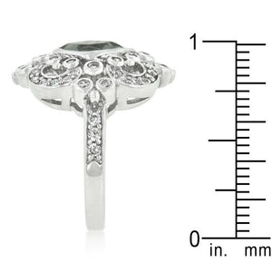 Elegant Smokey Crest Ring