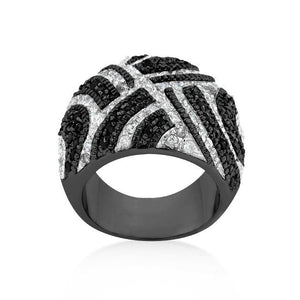 Black And White Cocktail Ring