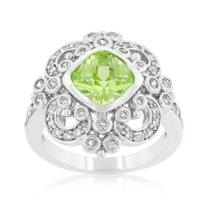 Elegant Peridot Crest Ring