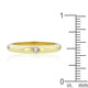 Solitaire Cubic Zirconia Golden Wedding Band