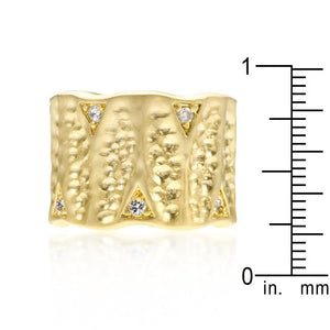 Textured Organic Matte Golden Eternity Ring