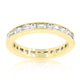 Alternating Cubic Zirconia Eternity Band in Goldtone Finish