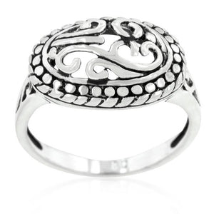 Antique Filigree Crest Ring