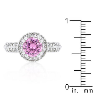 Pink Halo Engagement Ring