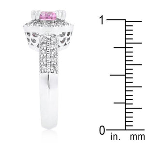 Pink Halo Engagement Ring