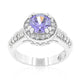 Lavender Halo Engagement Ring