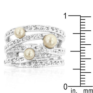 Champagne Pearl Cocktail Ring