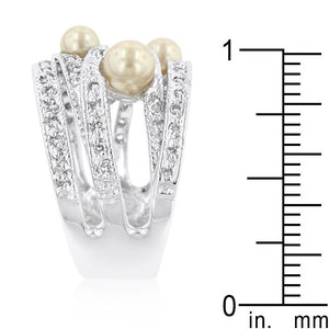 Champagne Pearl Cocktail Ring