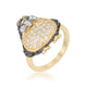 Jet Black Cubic Zirconia Penguin Fashion Ring