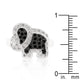 Black and White Cubic Zirconia Elephant Ring