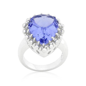 Solitaire Light Purple Cocktail Ring